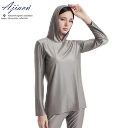 Electromagnetic radiation protective 100% silver fiber knitted fabric long underwear Base station EMF shielding thermal clothing