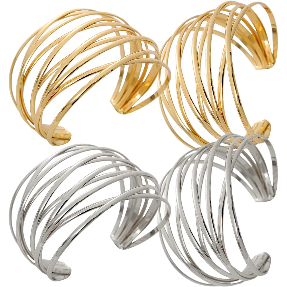 

Multilayer Bangle Metal Hand Jewelry Bracelets for Women Wrist Multi-layer