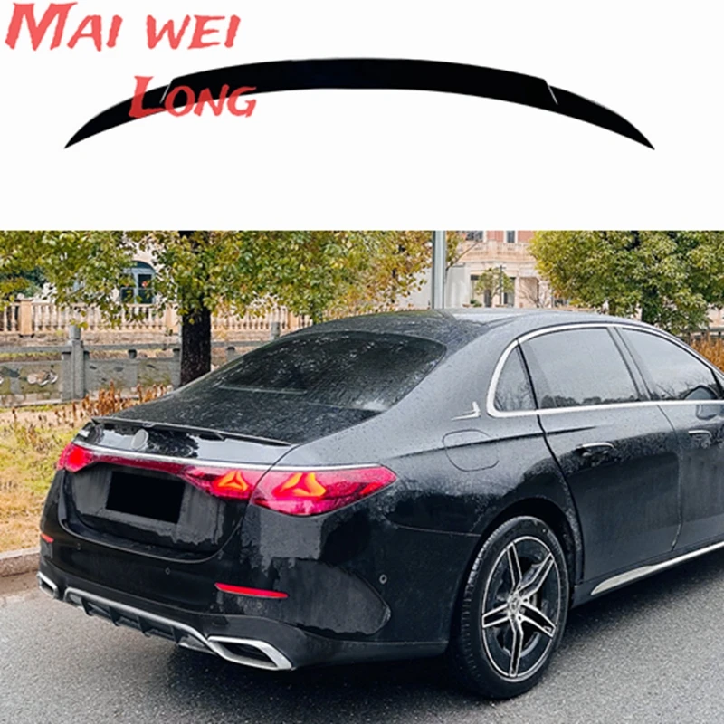 Tail Wing Fixed Wind Spoiler Rear Wing Modified Decoration Accessories For Mercedes Benz E-Class W214 E260 E300 2024+ Barbos