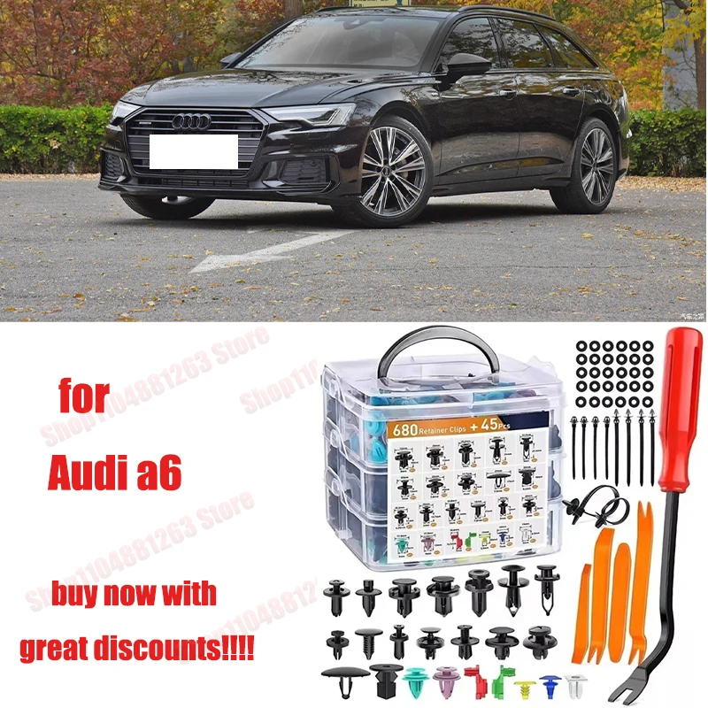 

For Audi a6 BMW VW Citroen Toyota Car Plastic Retainer Clips Kit 680+45pcs Auto Fender Push Pin Car Fastener Clip Mixed Set