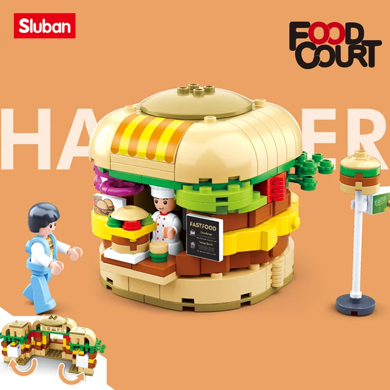 

Sluban Building Block Toys Girls Dream Creator B0705A Burger House 276PCS Mini Cabin Bricks Compatible With Leading Brands