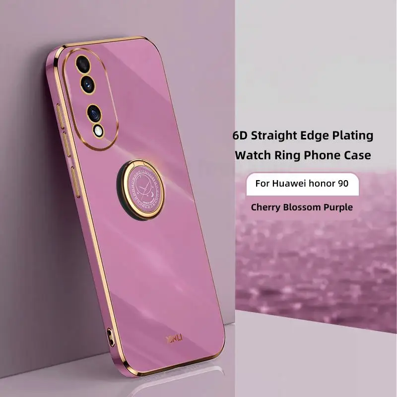 Luxury Plating Silicone Case For Huawei Honor 90 Pro honor90 Cover For Huawei Honor 90 Pro Cases Electroplate Ring Soft Cover