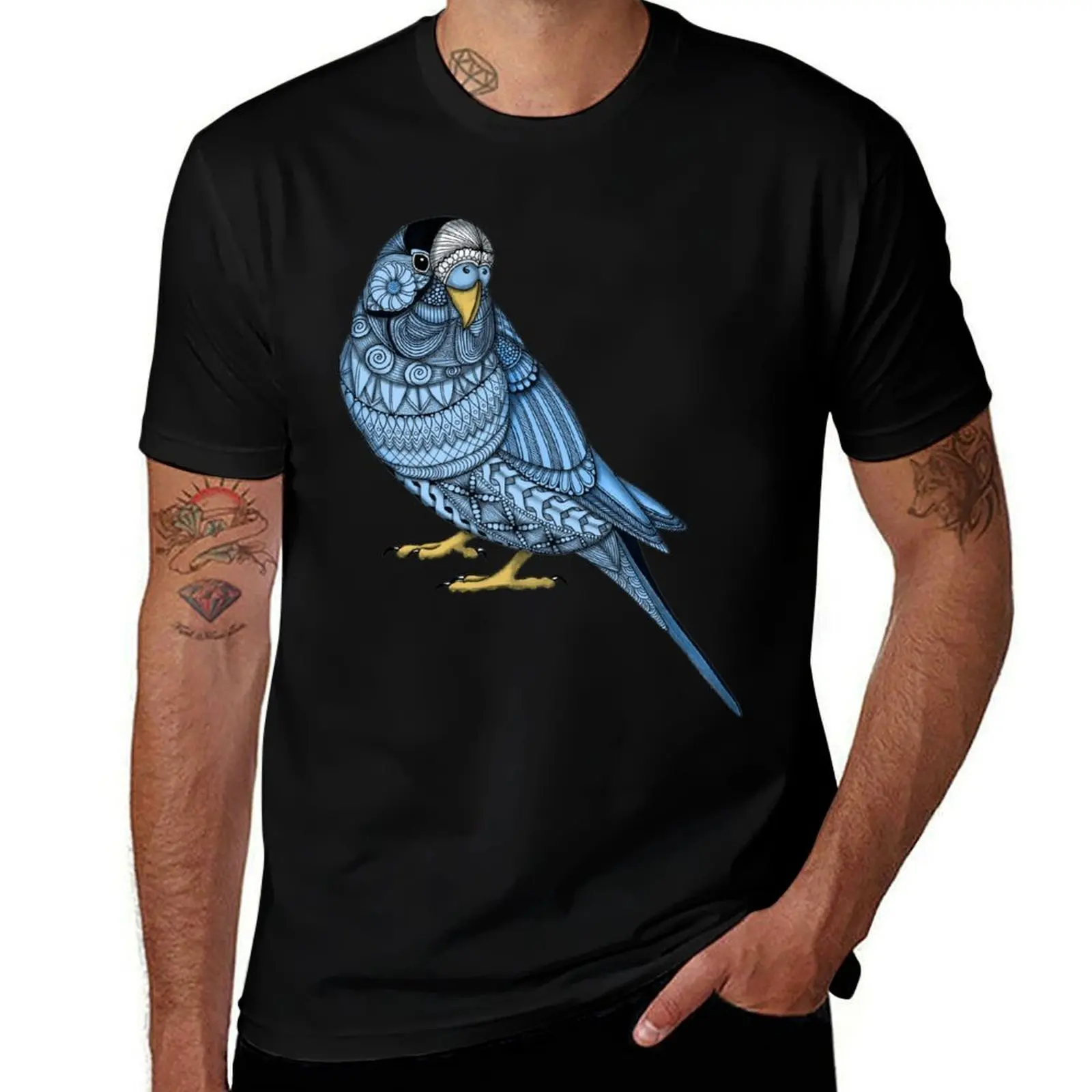 Parakeet - Blue T-Shirt Christmas Theme Tee Top