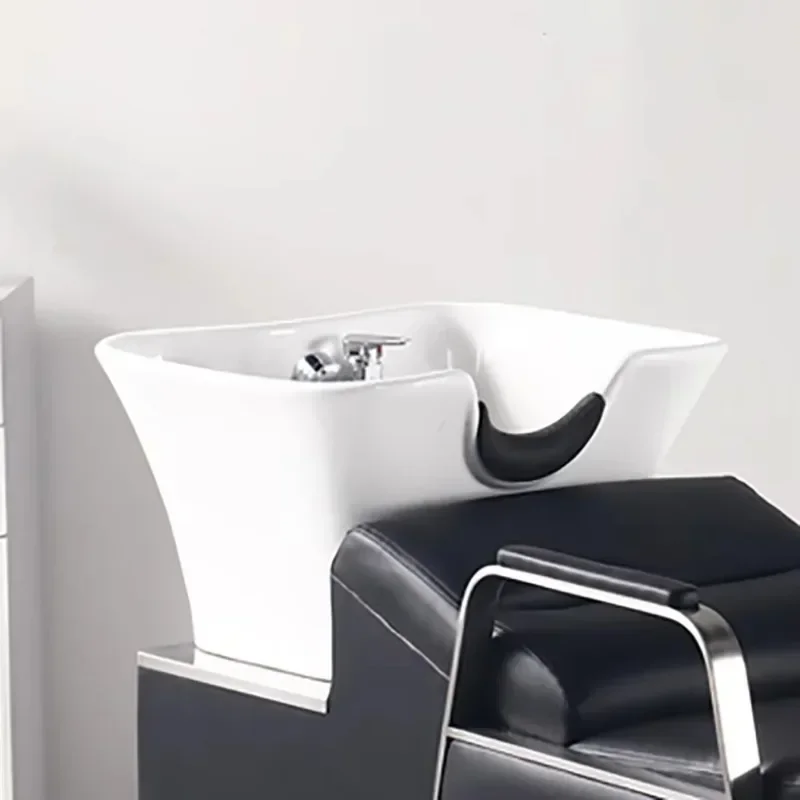 Nordic Modern Shampoo Bed Massage Ergonomic Delicacy Nordic Shampoo Recliner Fashion Simple Cadeira De Barbearia Salon Furniture - Image 2