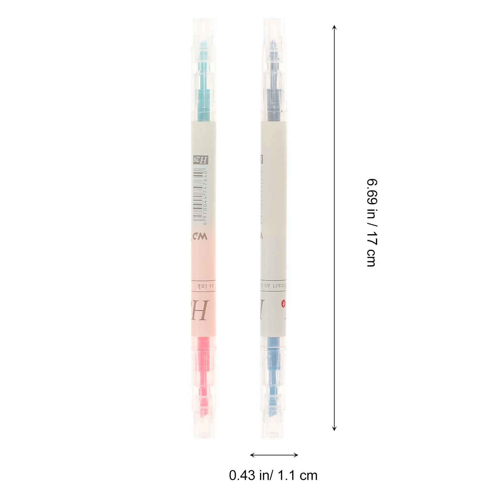 

5pcs Fluorescent Pens Double Ended Highlighter Marker For Students Watercolour Writing Portable Pen Case Smooth Writing Pen