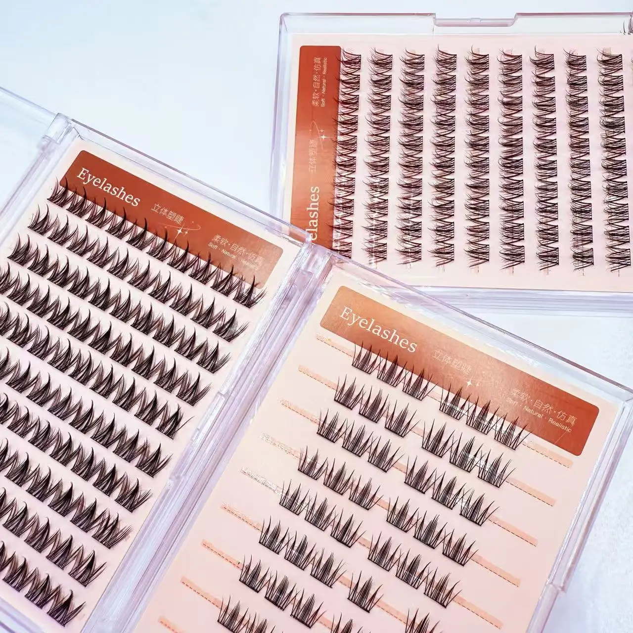 حار بيع 10 صفوف الجزء لاش الرموش الصناعية، لاصق خالية من لارتداء اليومي