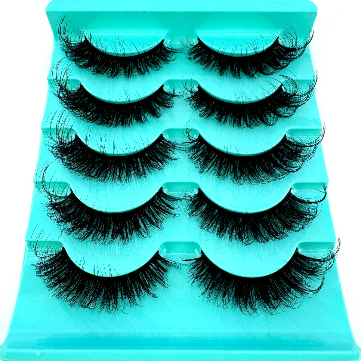 ใหม่ 5 คู่ luffy หนา Lashes Volume Lashes ใหม่มาถึง Wispy D Curl รัสเซีย Strip Lashes แต่งหน้าขนตาปลอม
