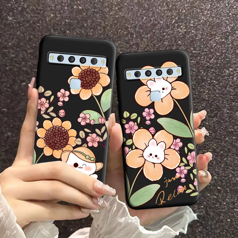 For TCL 10L 10 Lite 10SE Case Beauty Floral Soft Silicone Natural TPU Phone Case For TCL Bremen 5G Cool Back Cover Fundas