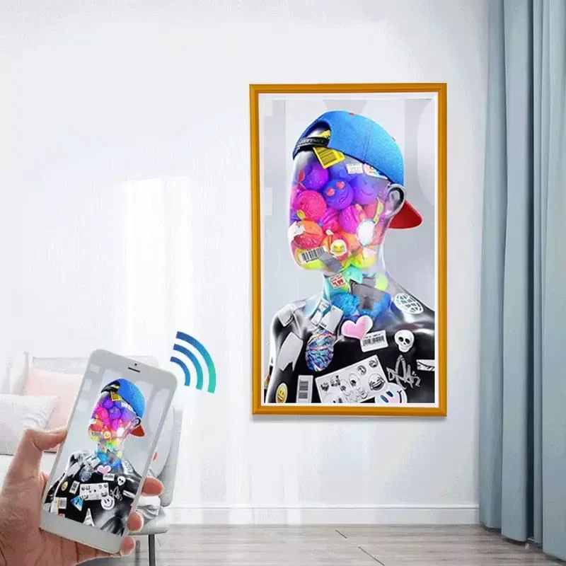 Factory Hot Sale Art Wifi Digital Photo Frame LCD Display Video Picture Large Screen with 8GB Memory