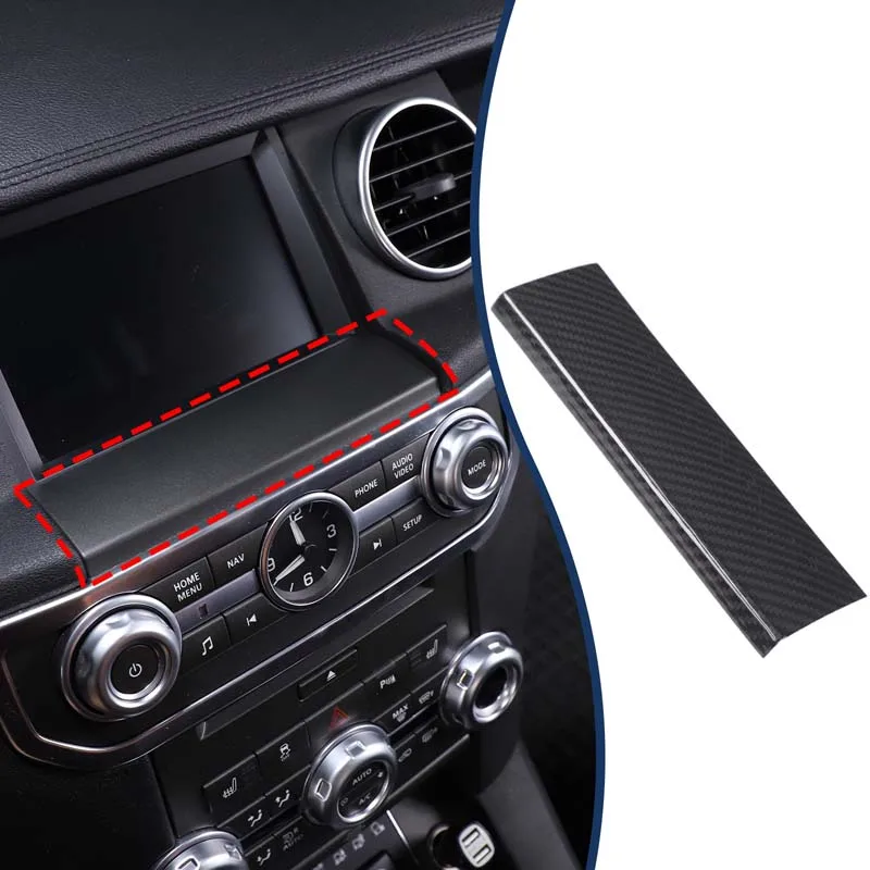 

For Land Rover Discovery 4 Steering wheel navigation trim Decoration under the steering wheel Real carbon fiber 1pcs 2010-2016