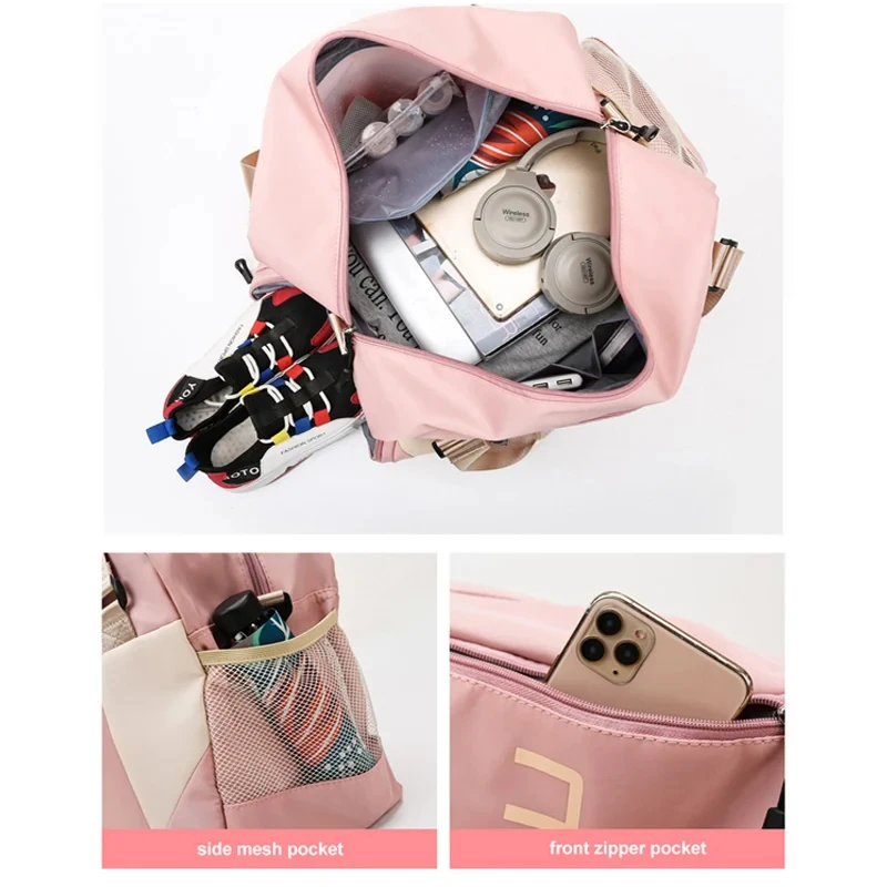 Sports Gym Bag Dry Wet Pack Women Yoga Bags Travel Fitness Training Shoulder Bags Shoes Storage Pocket Luggage Duffle Handbag