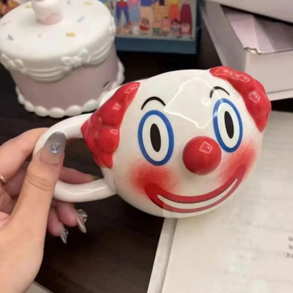 

500ML Porcelain Red nose Joker Mug With Handle Ceramic Clowm Cup For Coffee Milk Tea Water Cartoon Breakfast Cup Gift