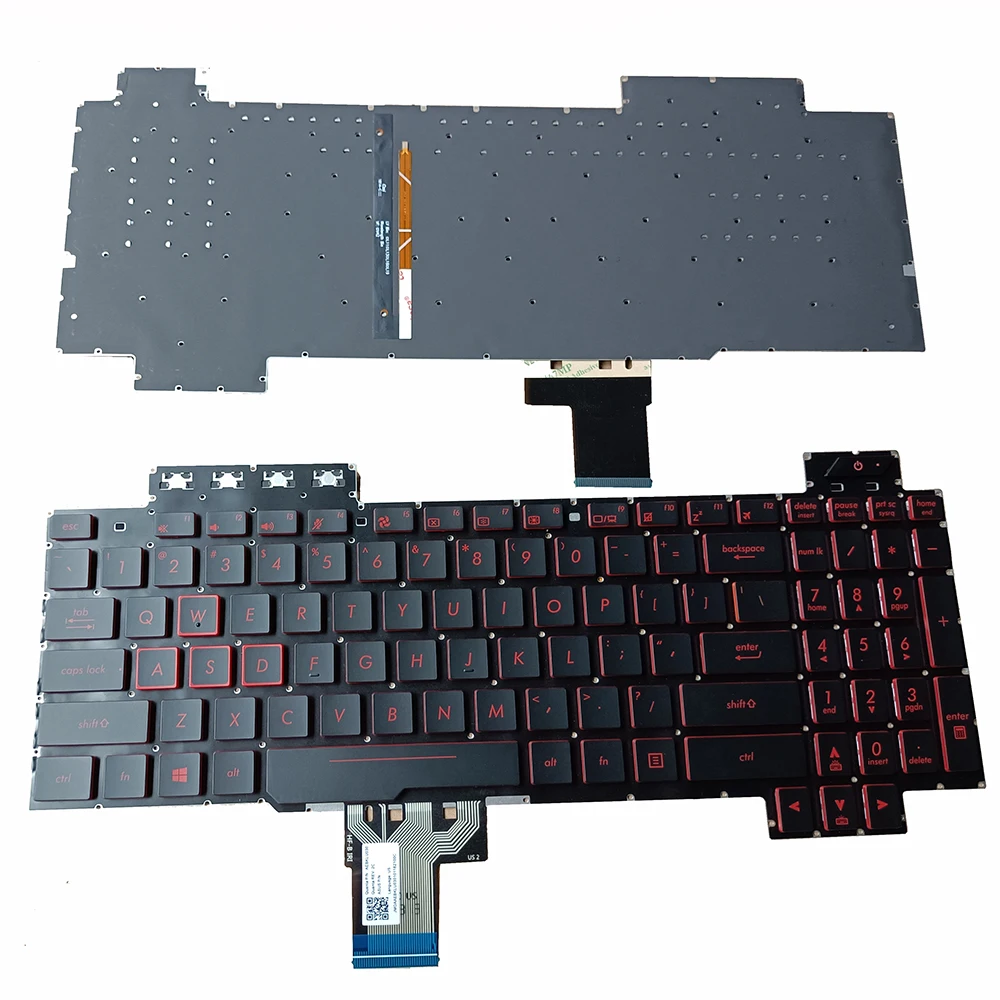 English Backlit Keyboard for ASUS ROG FX80 FX80ge FZ80g ZX80g FX86 FX86S FX86F FX86FX FX504 FX505ge FX505gm FX705 GL703 US