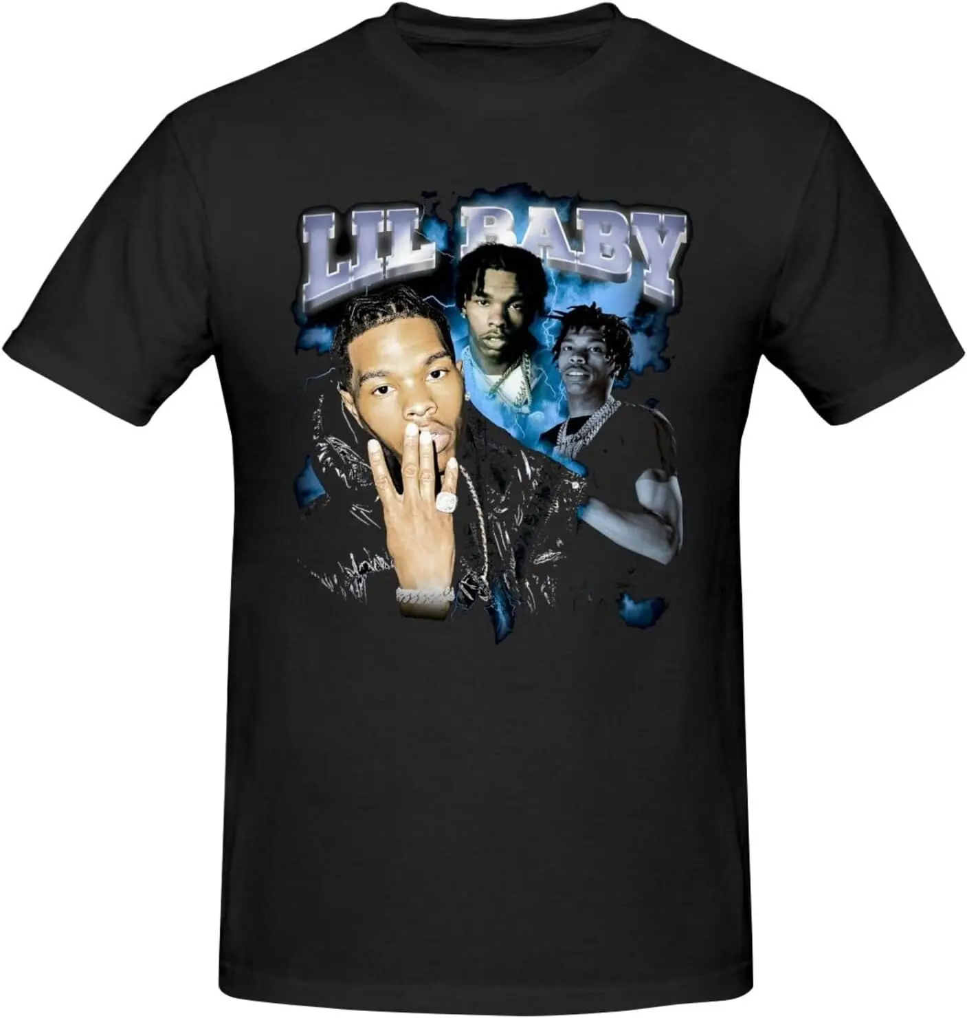 

Mens Casual Cotton Classic Crewneck Fashion Short Sleeve tee Shirt Black