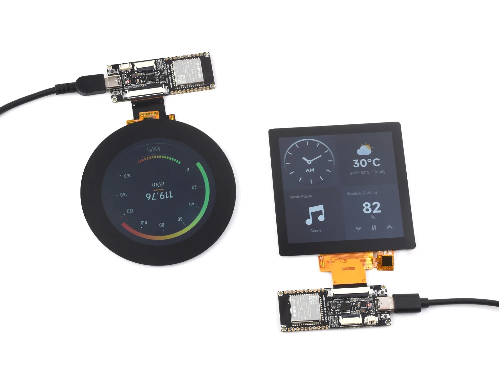 Placa controladora LCD RGB Waveshare ESP32-S3, procesador de doble núcleo LX7 de 32 bits y 240 MHz, PSRAM y Flash de 8 MB, amplificador WiFi; Soporte Bluetooth