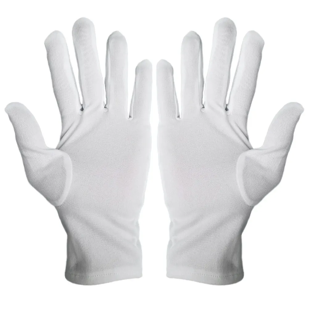 12 Pairs Cotton Work Gloves Lightweight Protective Gloves for Gardening Cleaning Construction Inspection
