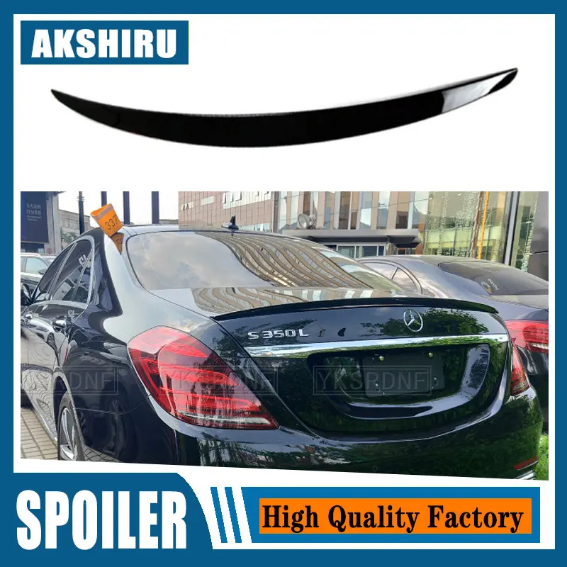 W222 High Quality Abs Plastic Spoiler Trunk Boot Lip for Mercedes W222 4-door Sedan 2016-2020 S350 S400 S450 S500 S600