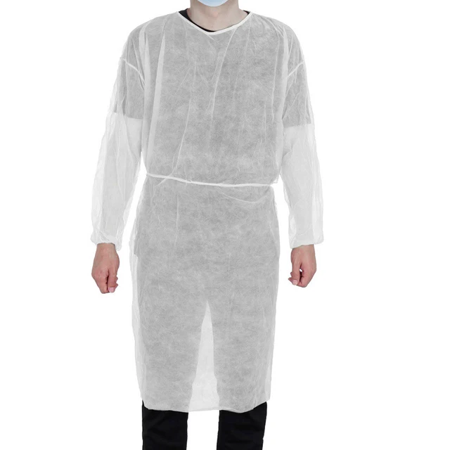 Unisex Wegwerp Beschermende Isolatie Kleding Anti-spugen Waterdicht Anti-olievlek Voedingsjurk Anti-condens Voedingspak 10 stuks