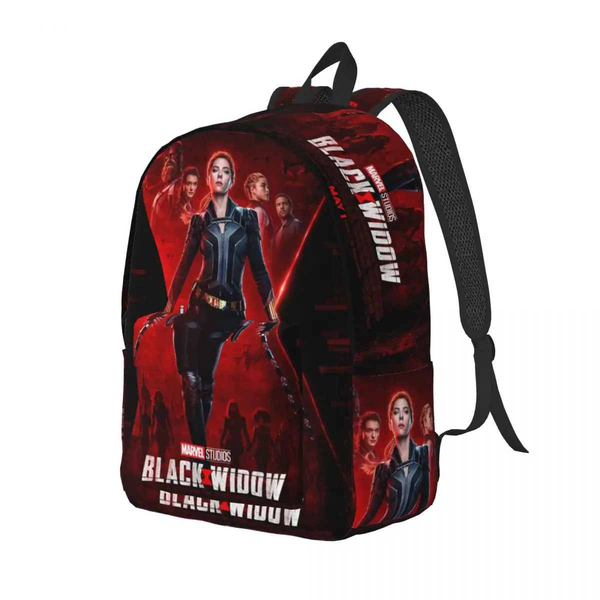 Custom Black Widow Poster Travel Canvas Backpack Men Women School Computer Bookbag College Student Daypack Bags