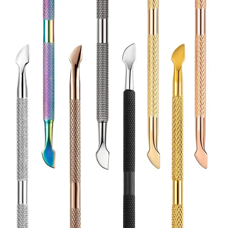 2-Way Stainless Steel Cuticle Pusher Dead Skin Remover, Pedicure and Manicure Nail Care Cleaner Tool