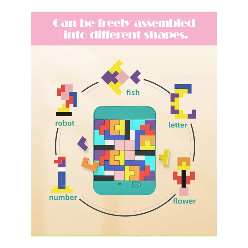 Ingenious-3 In 1 Multifunctional Drawing Board Russian Square Set For Kids Erasable Graffiti Board For Learning & Creativity