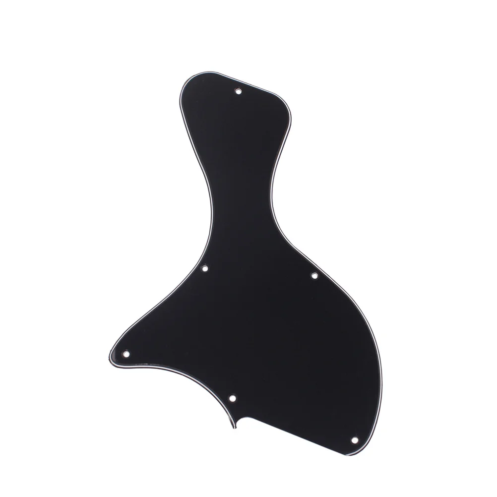 

3 Ply Electric Guitar Pickguard Black Celluloid Scratch Plate For Bass Guitar Protector Vintage Style Diy Instrument Parts