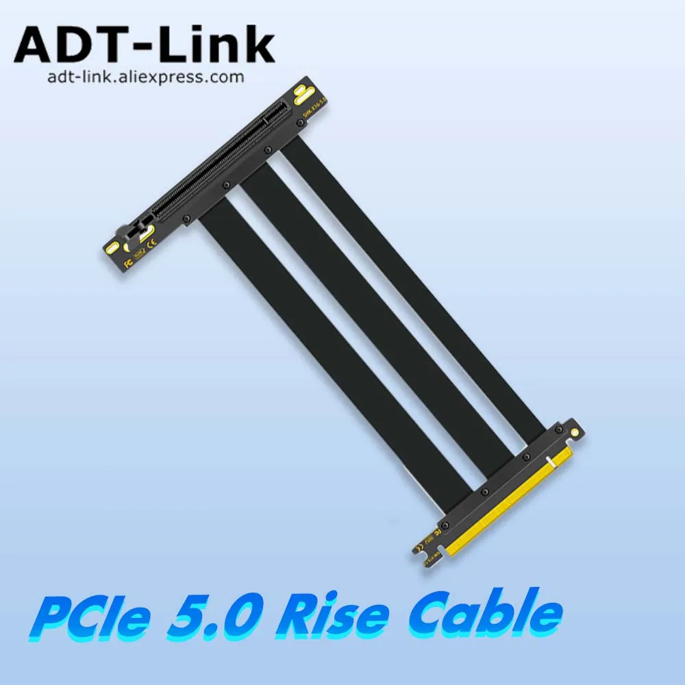 

PCIe 5.0 Riser Cable, GEN 5 x16 PCI Express Riser Extender, Flexible High Speed GUP Riser for Graphics Card Vertical Mount