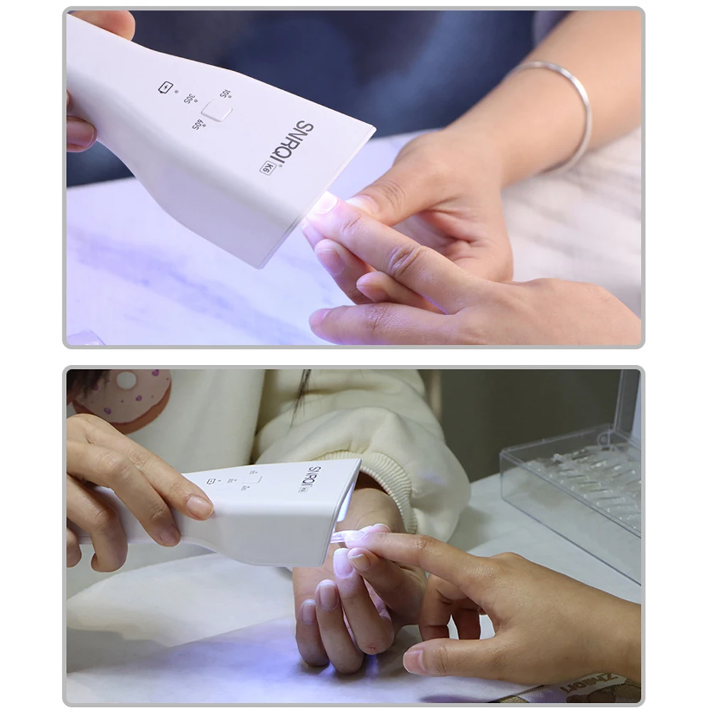 مصباح Led صغير بالأشعة فوق البنفسجية مصباح أظافر قابل لإعادة الشحن لآلة تجفيف الأظافر المحمولة لطلاء الأظافر أدوات تزيين الأظافر بالأشعة فوق البنفسجية مصباح جل