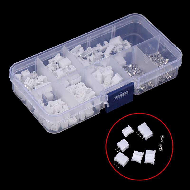 300 Stück PH2.0 2P 3P 4-poliger 2,0-mm-Rasterklemmen-Kit JST-Drahtverbinder-Adapter