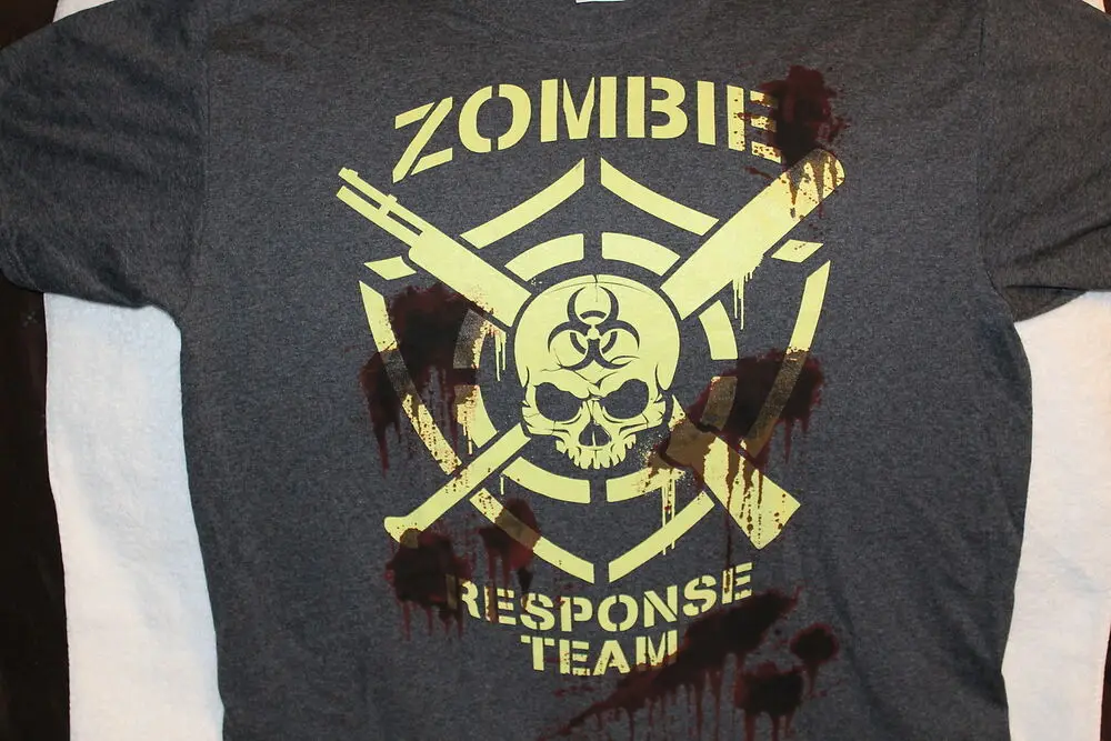 ZOMBIE RESPONSE TEAM SKULL BIOHAZARD T-SHIRT