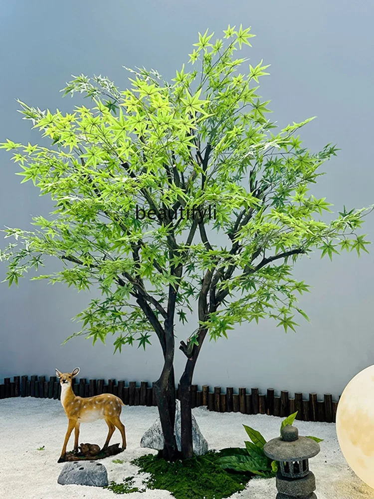 Artificial Maple Plant Fake Trees Prop Decoration Large Shopping Mall Green Plant Indoor Landscaping