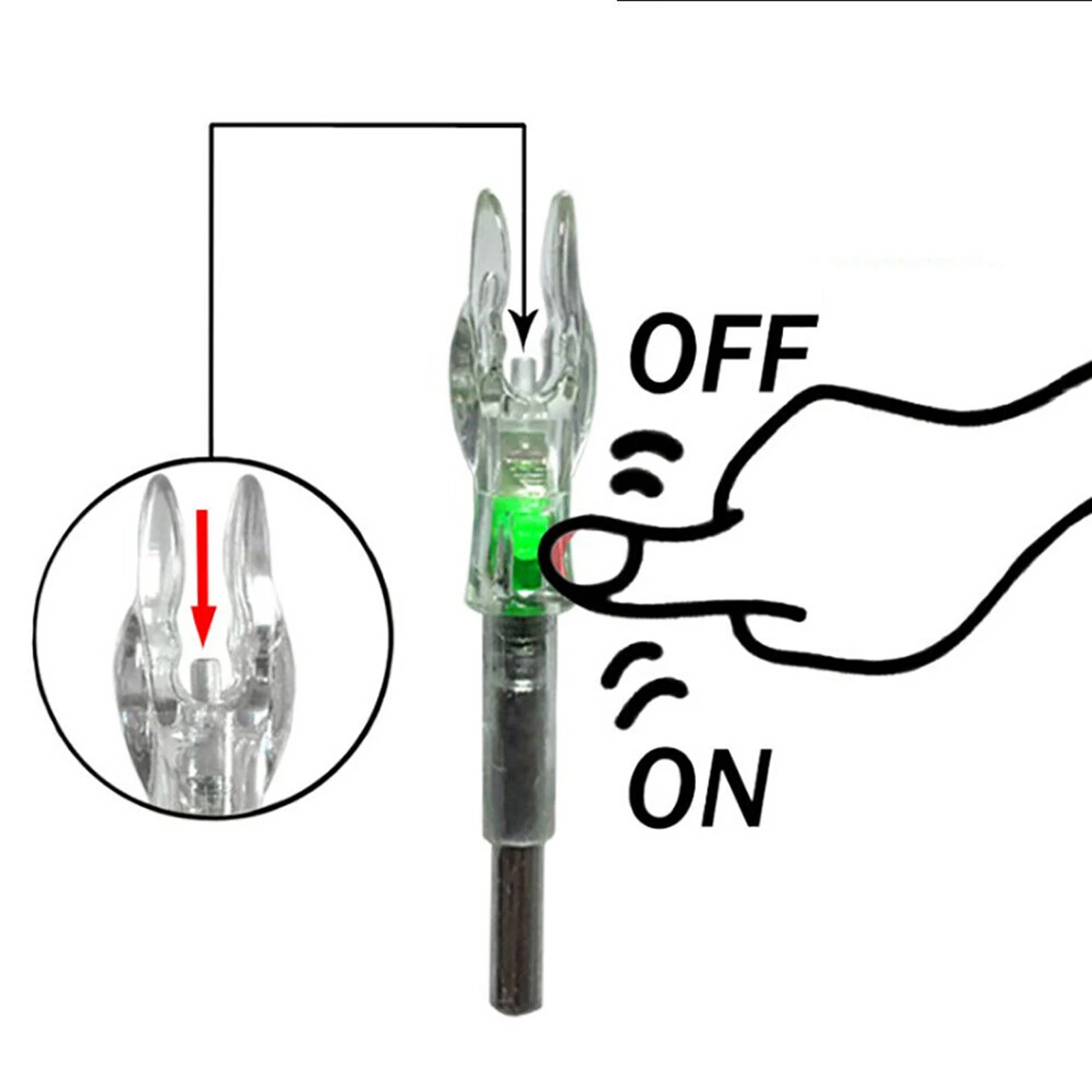 3 buah \ set LED Arrow Cam 4.2mm diterangi Cam otomatis panahan bercahaya model mainan hadiah Natal untuk anak-anak hijau merah biru