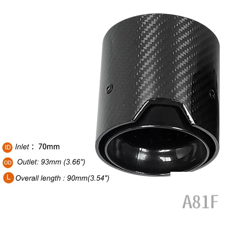 

1PCS Tailpipe Nozzle For BMW M2 M3 M4 M135I M235I M140I M240I Black Glossy In 70Mm