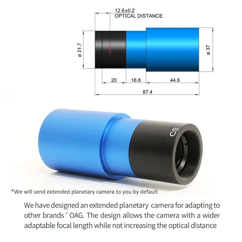 Astronomy Camera CMOS IMX462m USB3.0 1.25inch Mono Planetary Guiding Camera Planetary Photography Type ASI 462mc Same Model