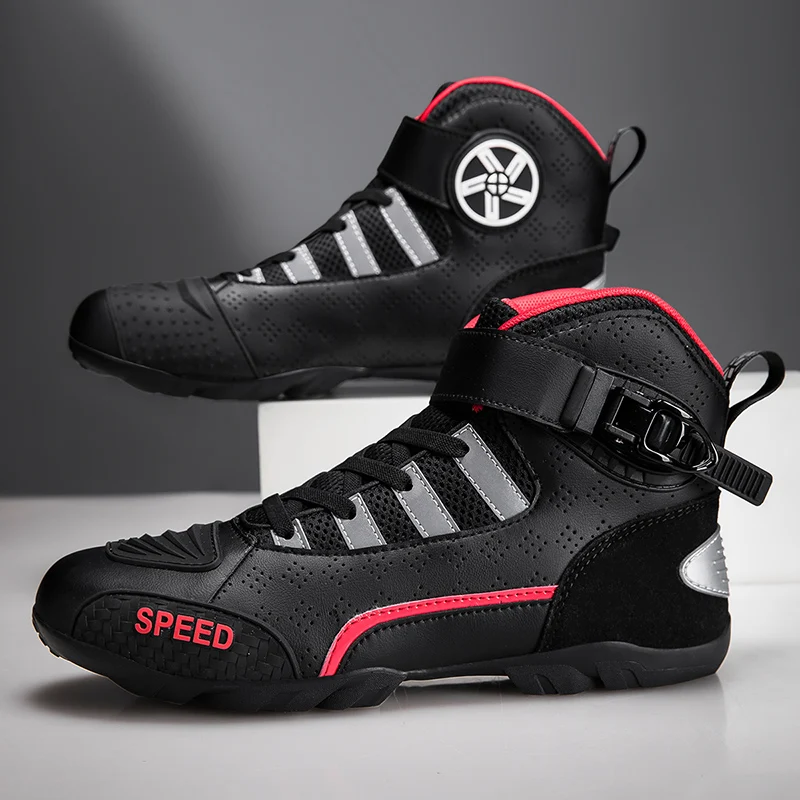 

Новые мужские профессиональные защитные ботинки для верховой езды, мотоциклетные повседневные удобные четырехсезонные уличные модные туфли для езды по бездорожью