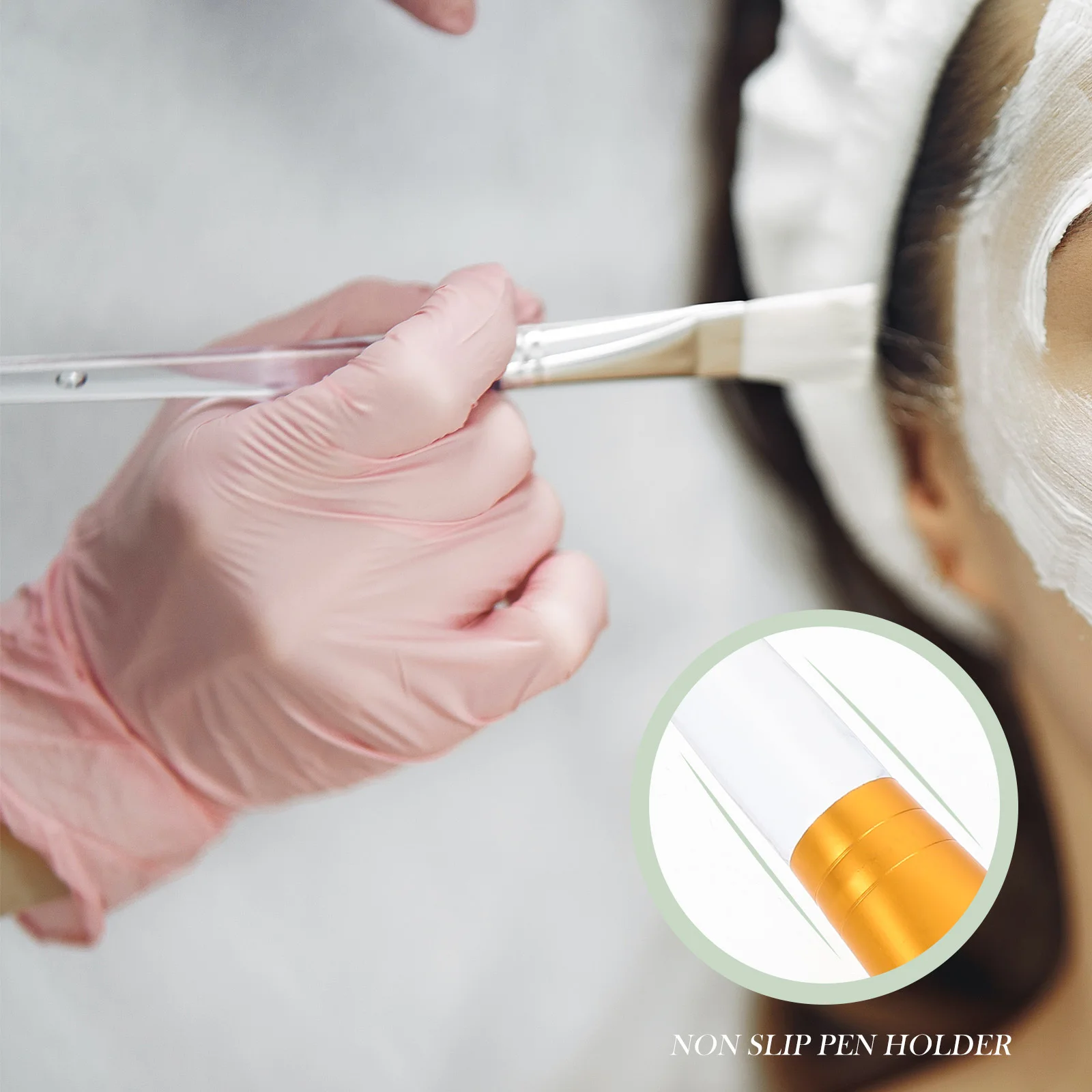 

10Pcs Clear Handle Facial Mask Applicator Brush for Skincare Makeup Beauty Tools Face Mask Brush Mud Applicator