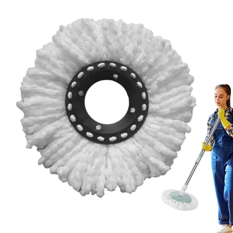 Spin Mop Replacement Head Fiber Mop Refill For Spin Mop Rotary Mop Head Round Mop Replacement Heads Cleans Hard Floor Kitchen