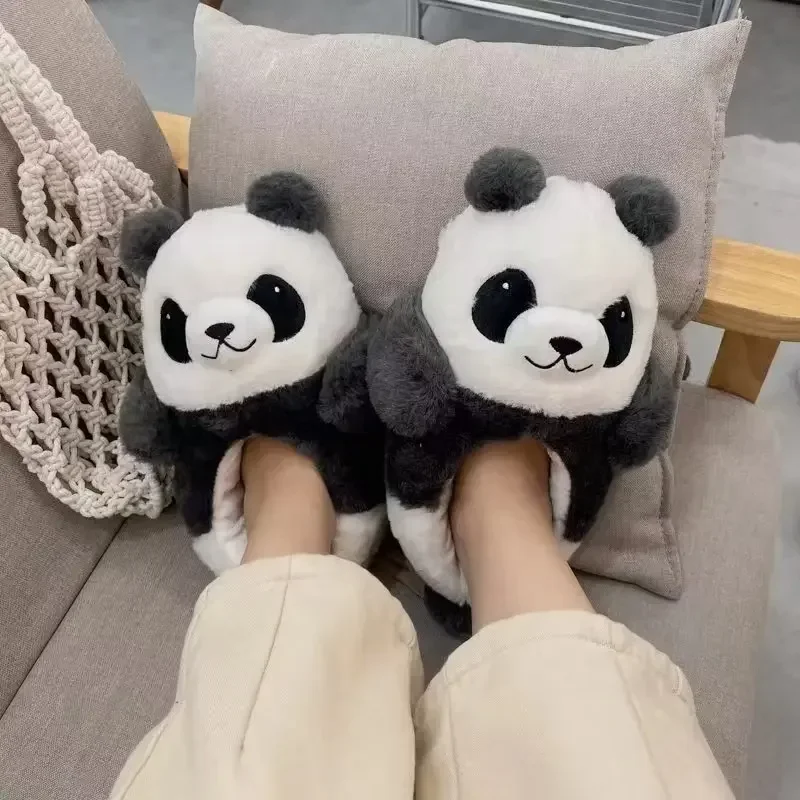 Kawaii Panda Pantofole Amanti Donna Uomo Camera da letto a casa Caldo inverno Lovelys Orso Scarpe per ragazze Ragazzi