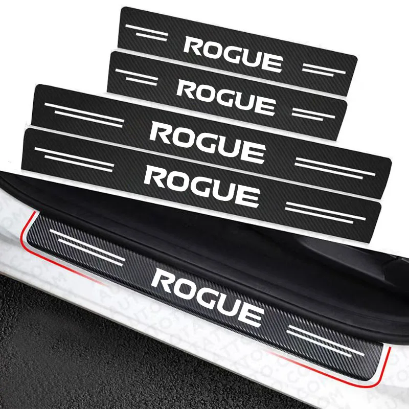 

Защитная наклейка на бампер багажника из углеродного волокна, наклейка из углеродного волокна, водонепроницаемая защитная пленка для Nissan Rogue, автомобильные аксессуары