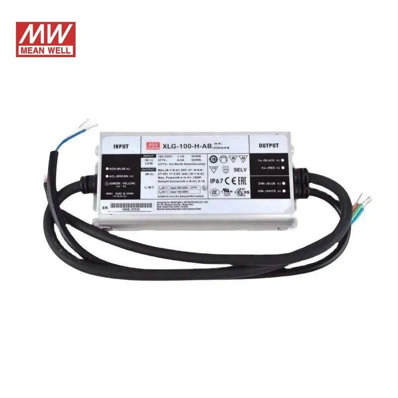 MEANWELL 100W XLG-100-H-AB/150W XLG-150-H-AB 27-56V Constant Power LED Driver Switching Power Supply For lm301h samsung led