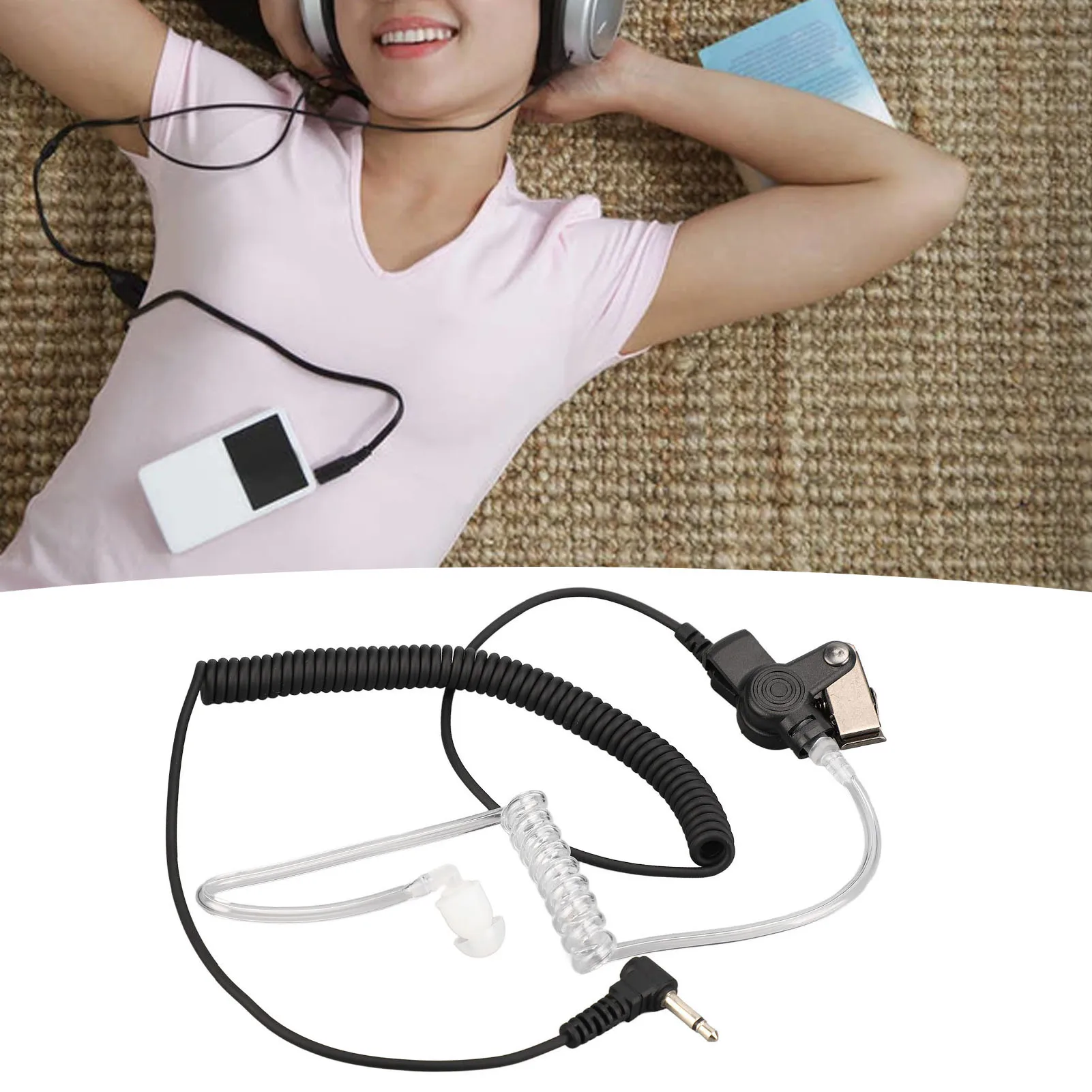 2 Way Radio Headset Walkie Talkie Earpiece PU Clear Sound Noise Canceling for Walkie Talkie Hand Microphone Cell Phone MP4 MP3 image 3