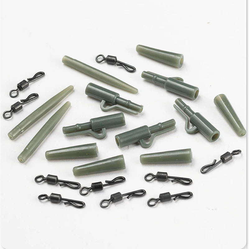 40-teiliges Europäisches Karpfenangel-Rig-Set Anti-Tangle-Hülsen Wirbel Karpfen-Rigs Zubehör für Euro-Karpfenangeln – Detail 3