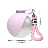 Dog Water Bottle with Removable Silicone Bowl,285ml Stainless Steel Construction, Leak-Proof for Outdoor Activities Like Walking 6