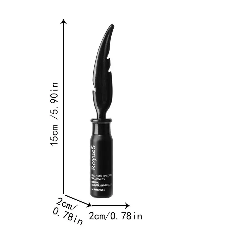 Mascara-Creme, verlängernde Volumeneffekte, waschbar, kräuselnd, kein Verschmieren, Augen-Make-up mit grobem Bürstenkopf, elastischem Stretch