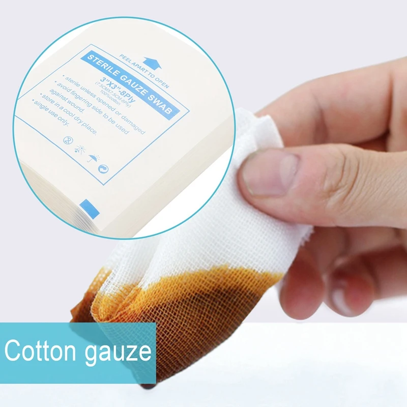 Top Deals 60 Piece Gauze Pad Cotton First Aid Waterproof Wound Dressing Sterile Gauze Pad Wound Care