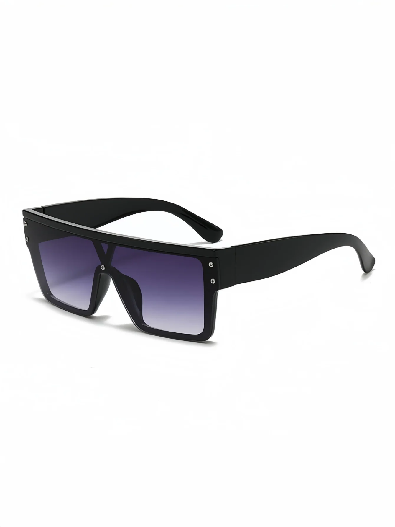 Classic European and American unisex one-piece large frame sunglasses for face shaping, versatile colors to choose from, UV resi view 4