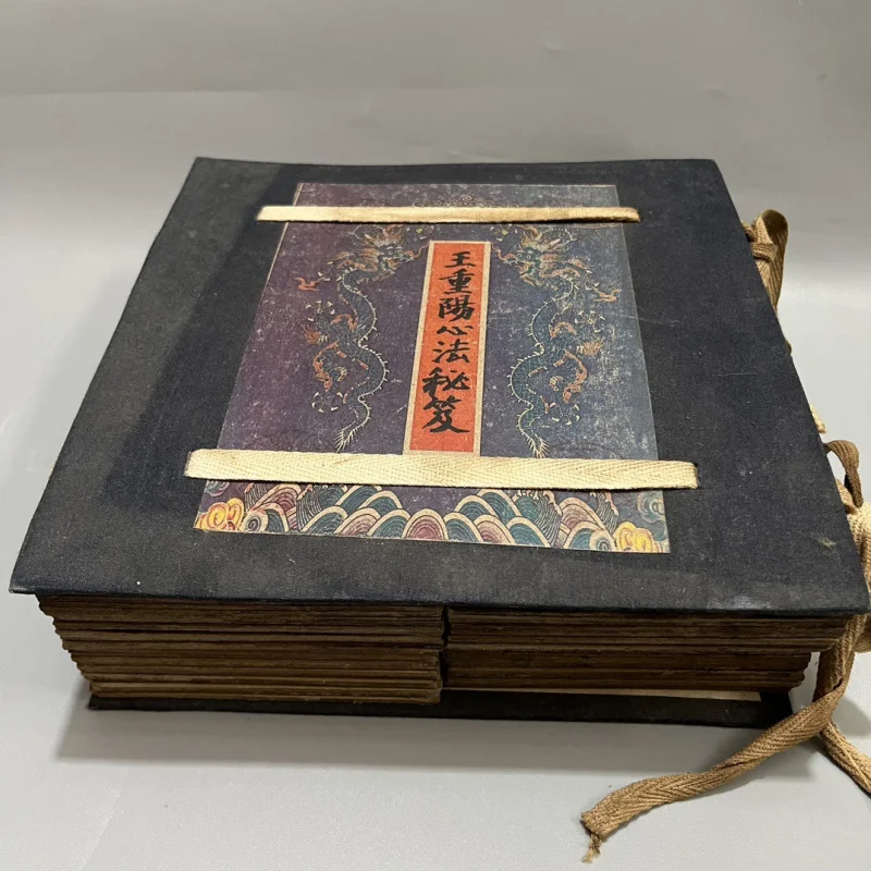 Papier Xuan Vintage écrit à la main, méthode du cœur de Wang Chongyang, secrets, géographie, classiques, livres liés au fil, Album de Collection