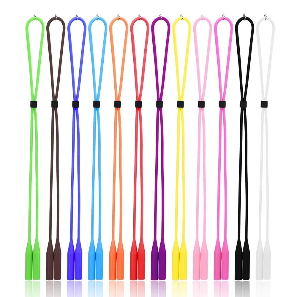 4 Pcs Sports Eyewear Retainer Candy Color Silicone Sunglasses Women Men Eyeglasses Straps Adjustable Glasses Elastic Holder