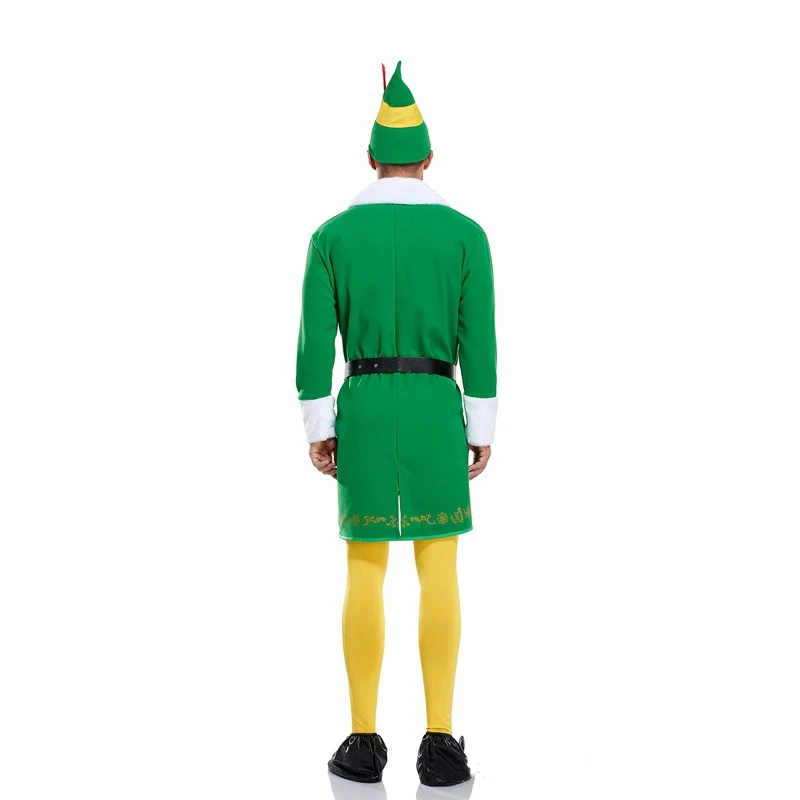 Christmas Elf Cosplay Costume Xmas Santa Claus Green Suit Elf Clothes Christmas Roleplay Outfits Couple Christmas Party Dress up