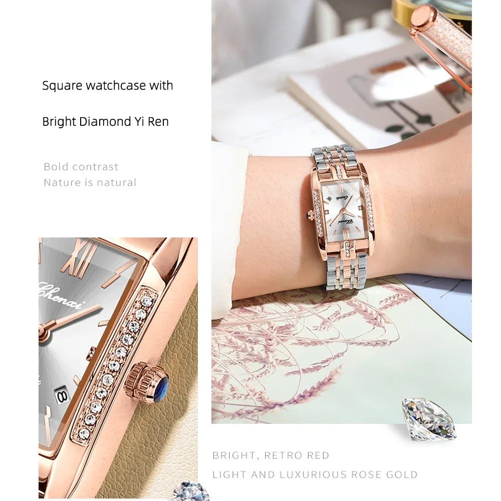 2024 Chenxi Cx-315 Luxury Women Top Brand Dress Waterproof Clock Quartz Ladies Lady Full Stainless Steel Rhinestone Wrist Watch